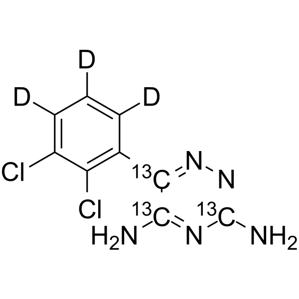 Lamotrigine-13C3,d3 (LTG-13C3,d3; BW430C-13C3,d3) 1246815-13-3